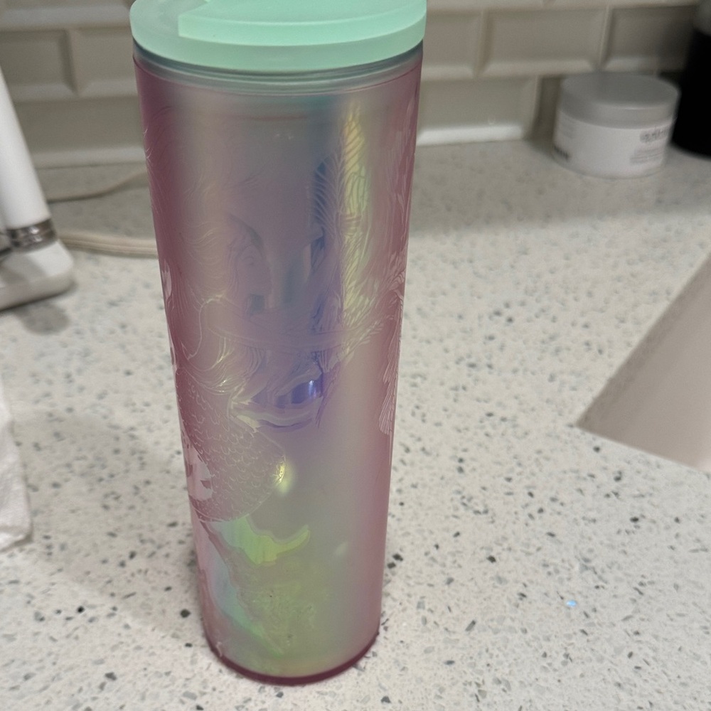 Starbucks Iridescent Pink and Mint Tumbler